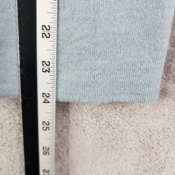 Womens Light Blue Ann Taylor Sweater Button-Back Long Sleeve Size M - Picture 9 of 10